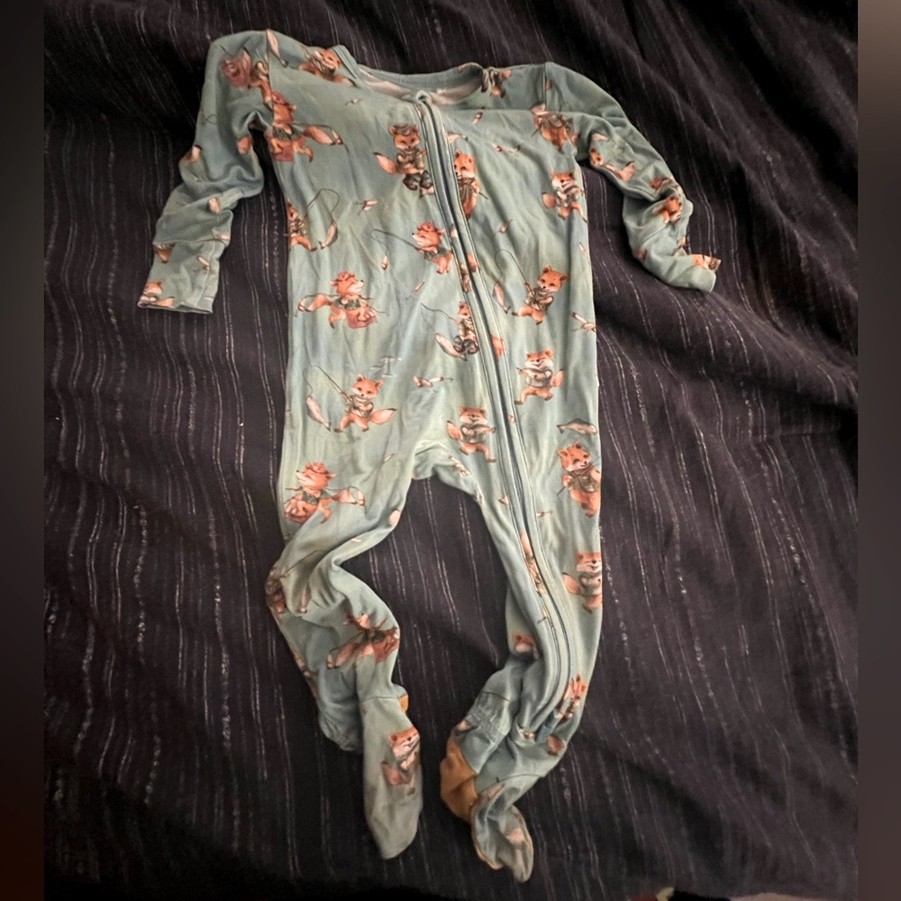 Posh Peanut Bamboo Fox Zip Footie